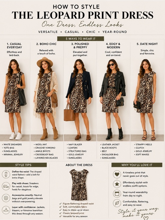 Enfocus Studio Dresses & Skirts - En Focus Studio Leopard Print Ruched Midi Dress Size 8 Fierce Chic
